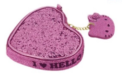 POCHETTE HELLO KITTY Mod. HEART Pink 12x10 cm
